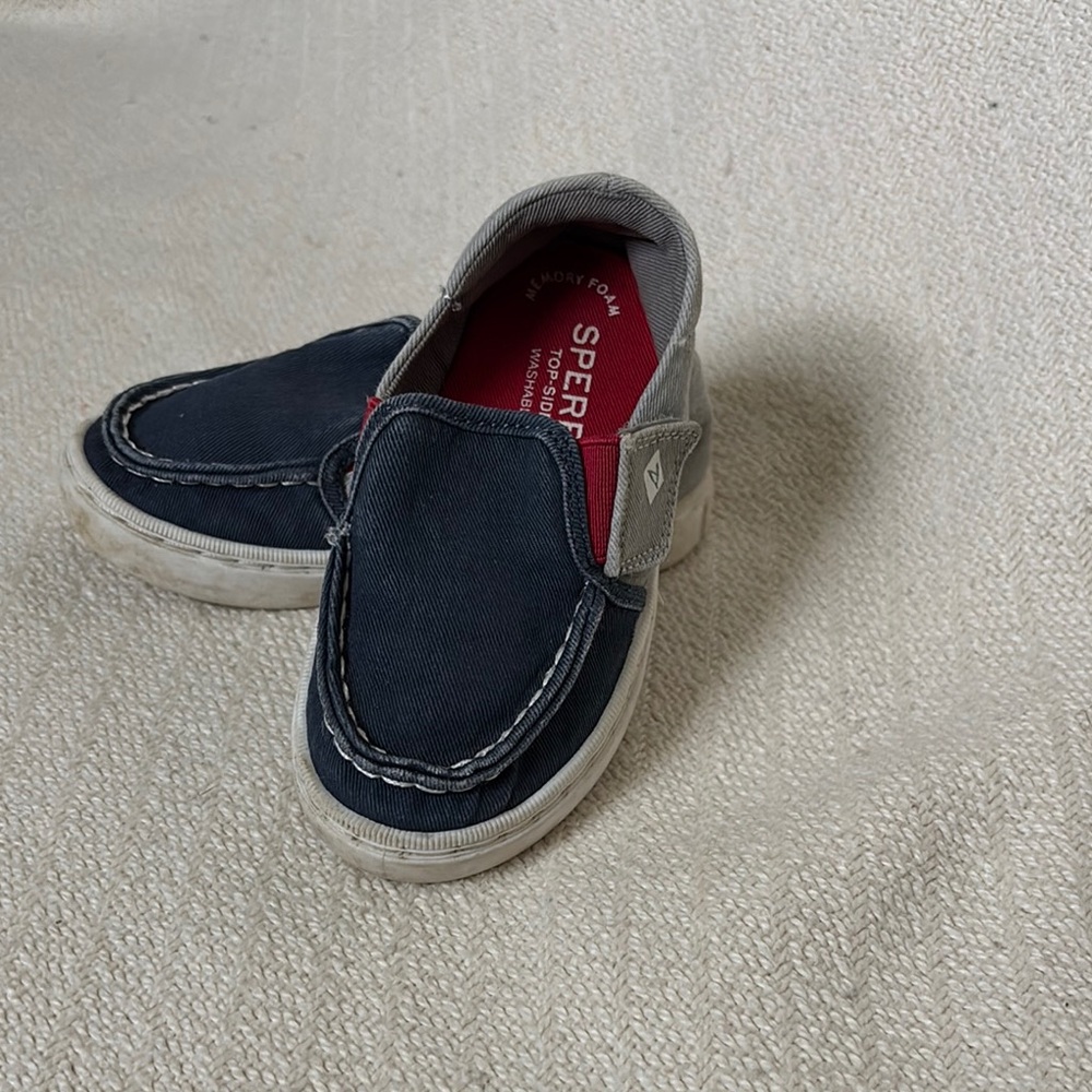 Sperry Blue and Gray Moccasin Shoes with Classic Design